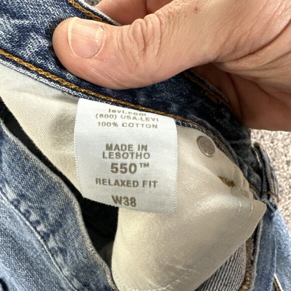 Levis 550 Shorts Men’s 38 Blue Denim Jorts 10” Relaxed Fit Baggy Skater Y2K - Picture 9 of 13